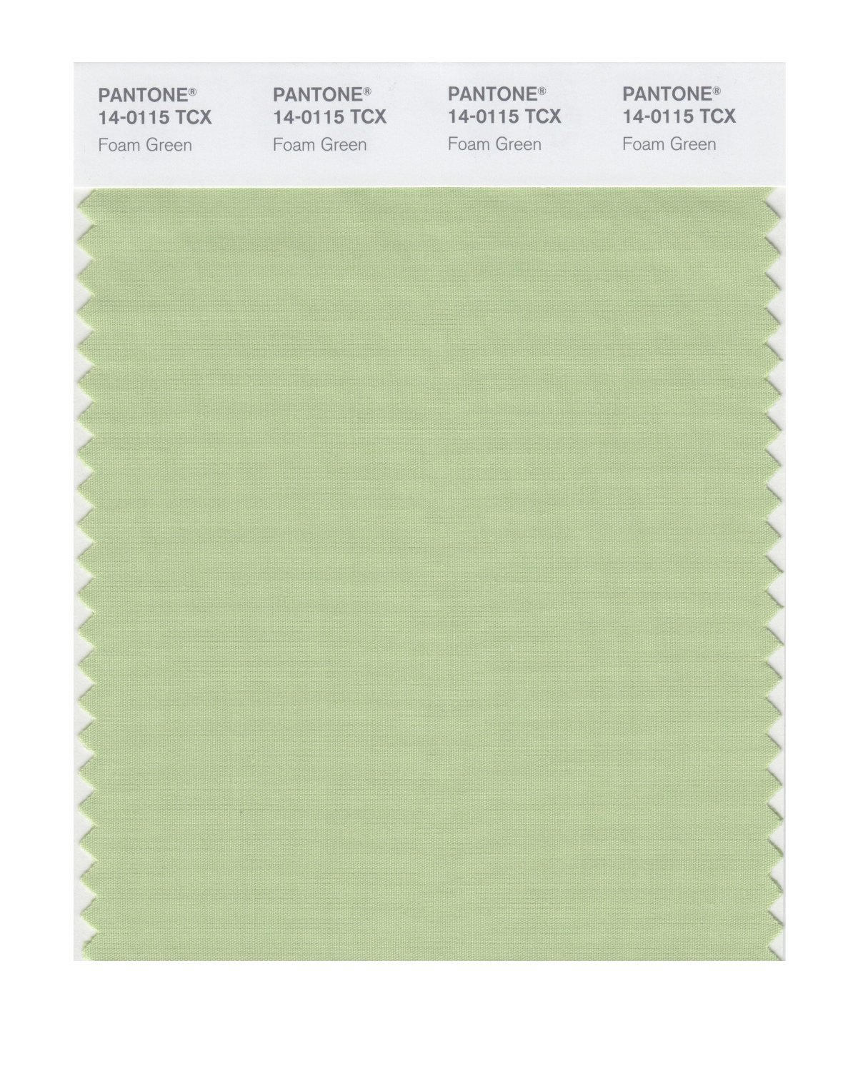 Pantone Cotton Swatch 14-0115 Foam Green