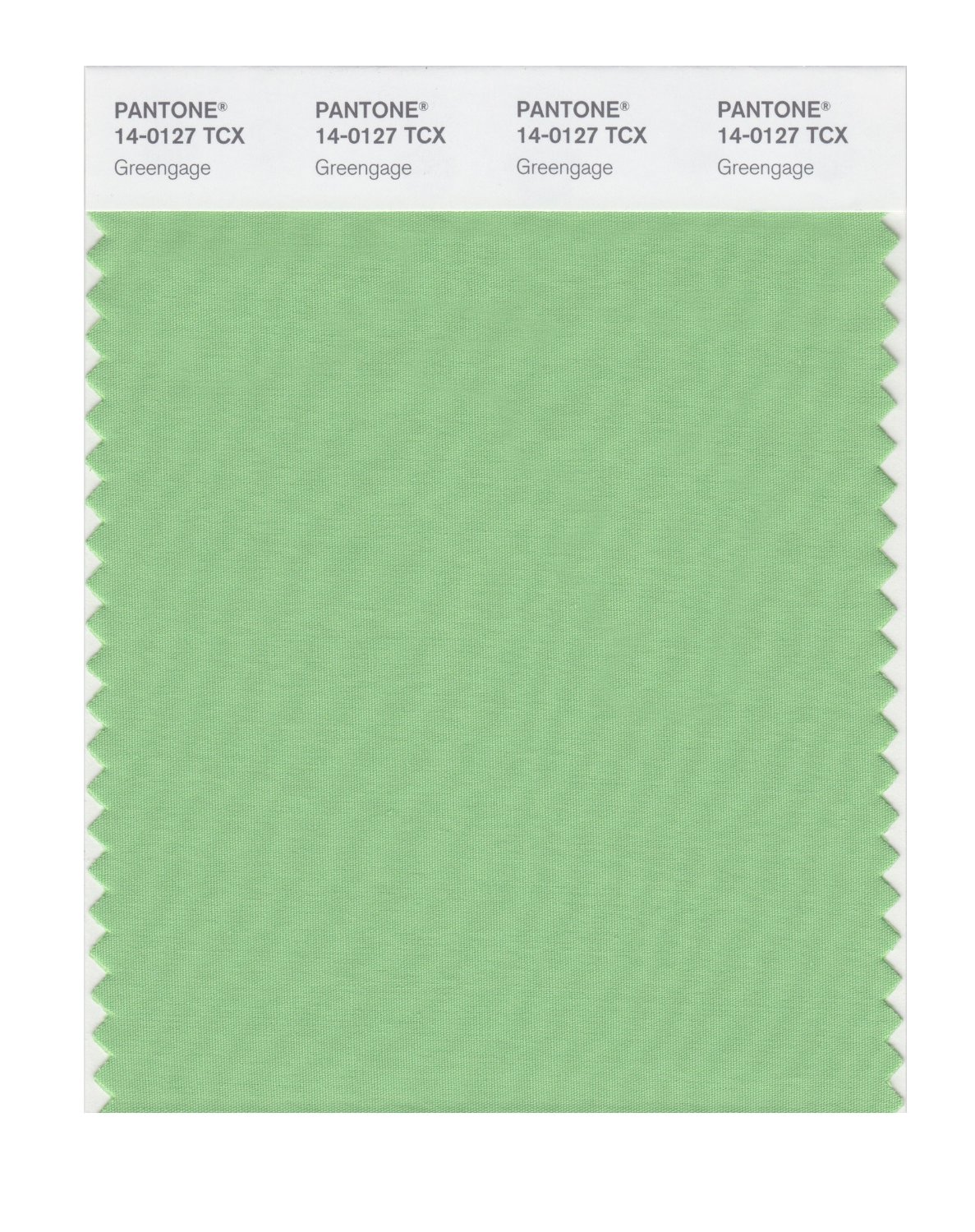 Pantone Cotton Swatch 14-0127 Greengage