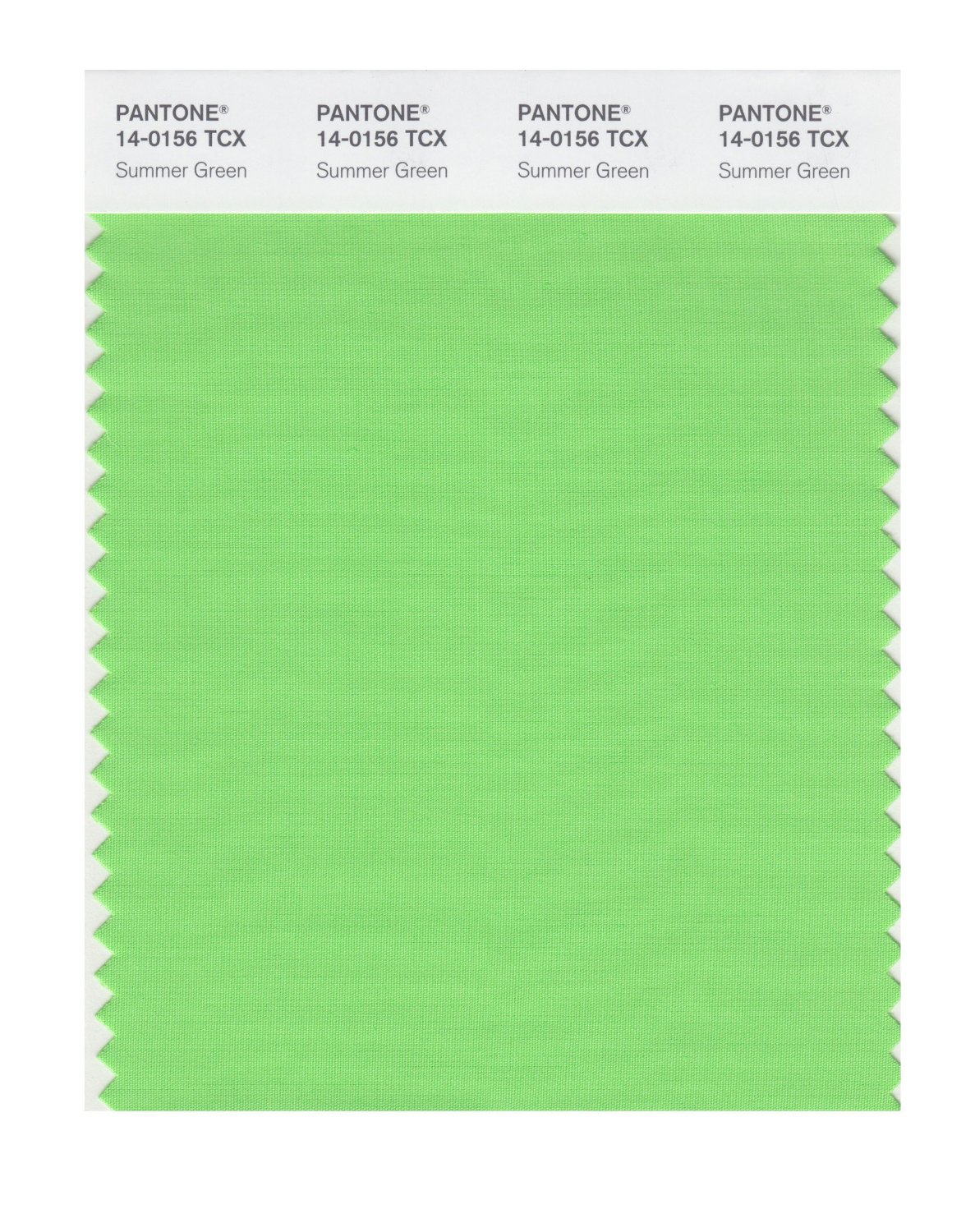 Pantone Cotton Swatch 14-0156 Summer Green