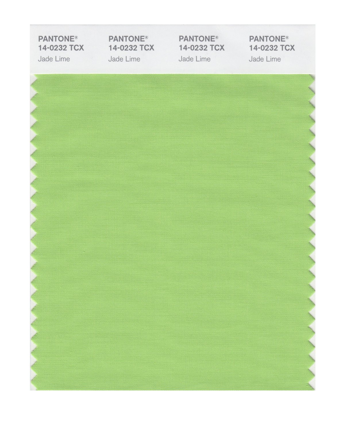 Pantone Cotton Swatch 14-0232 Jade Lime