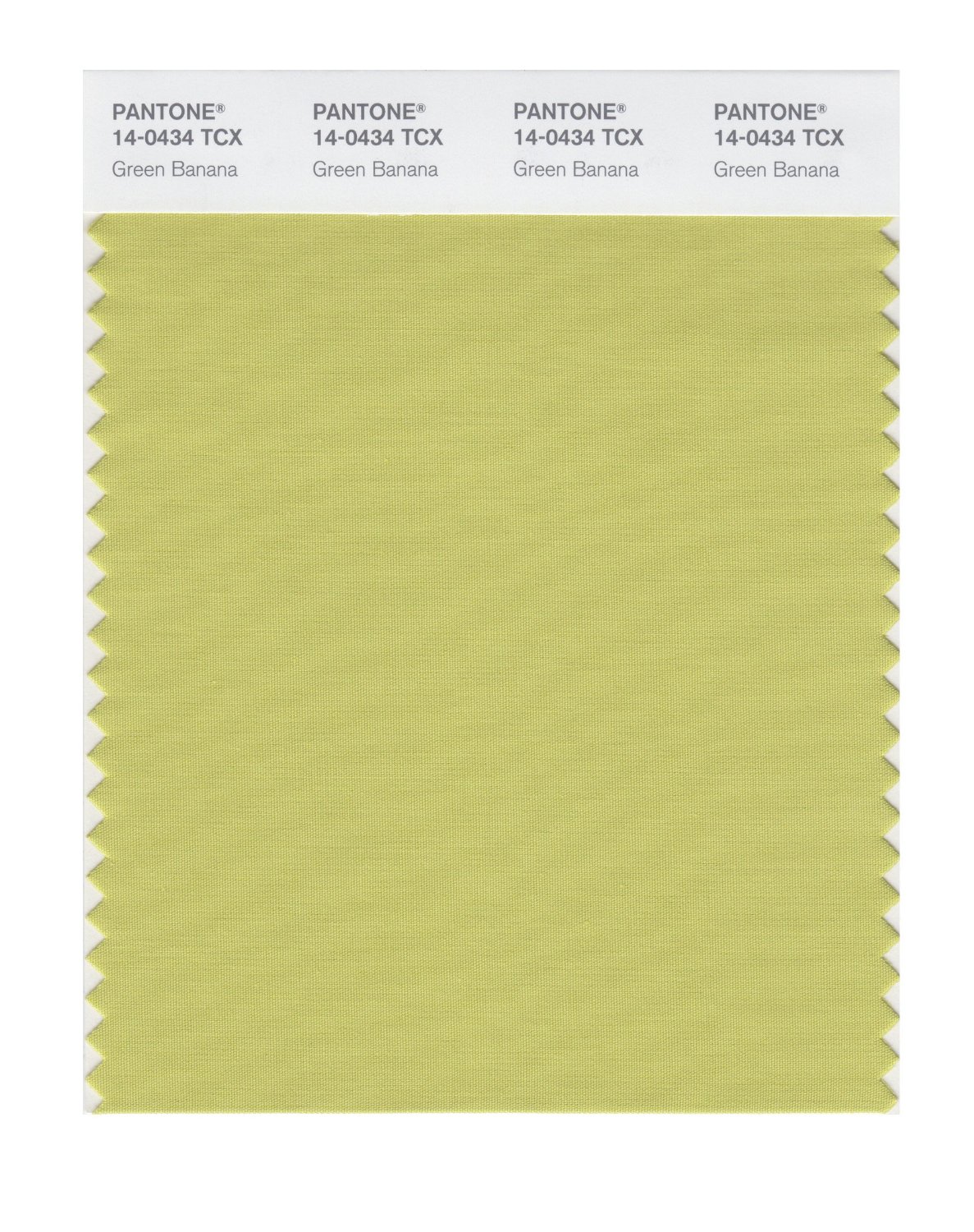 Pantone Cotton Swatch 14-0434 Green Banana