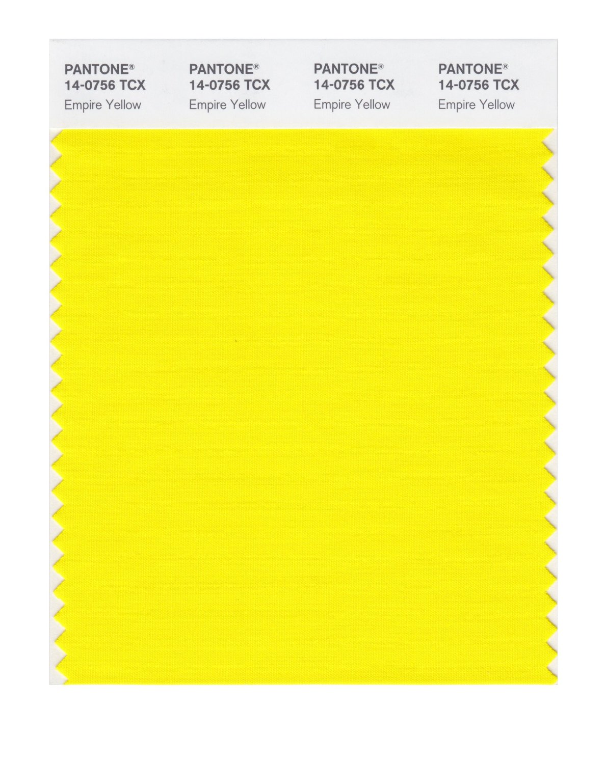 Pantone Cotton Swatch 14-0756 Empire Yellow