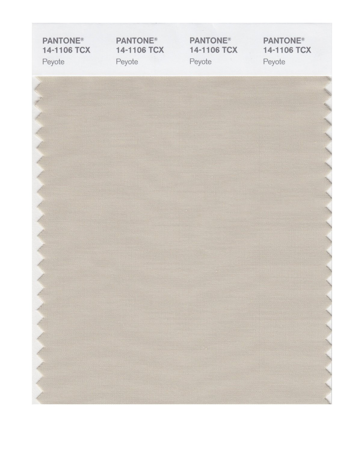 Pantone Cotton Swatch 14-1106 Peyote