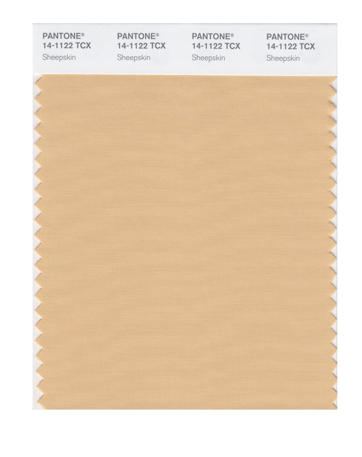 Pantone Cotton Swatch 14-1122 Sheepskin