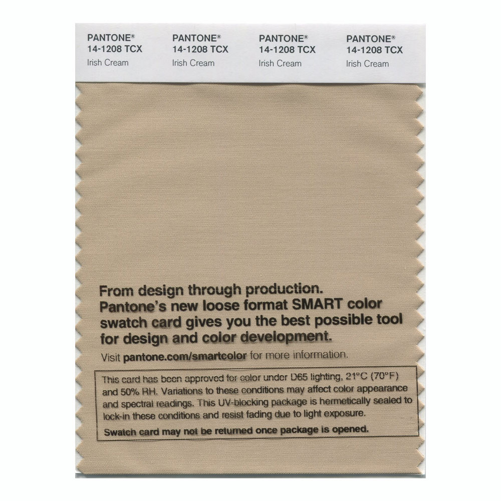 Pantone Cotton Swatch 14-1208 Irish Cream