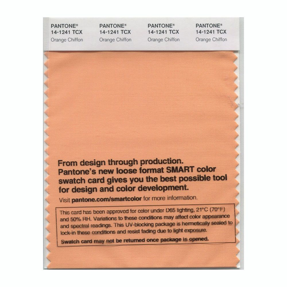 Pantone Cotton Swatch 14-1241 Orange Chiffon