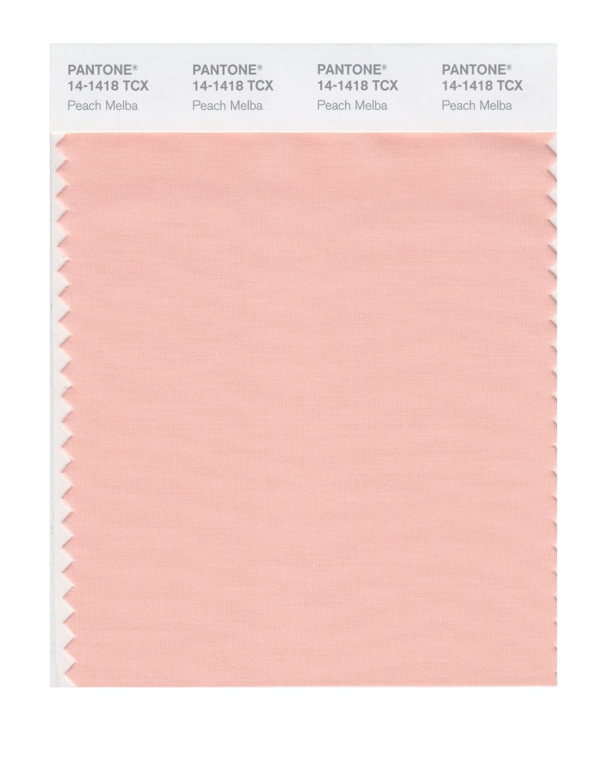 Pantone Cotton Swatch 14-1418 Peach Melba