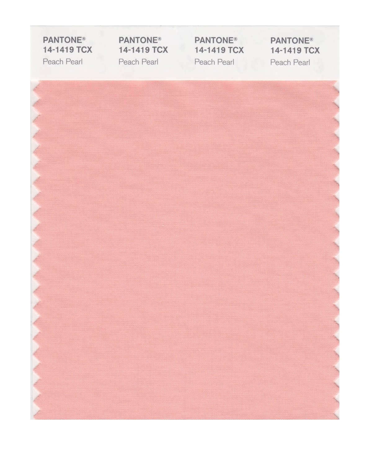 Pantone Cotton Swatch 14-1419 Peach Pearl