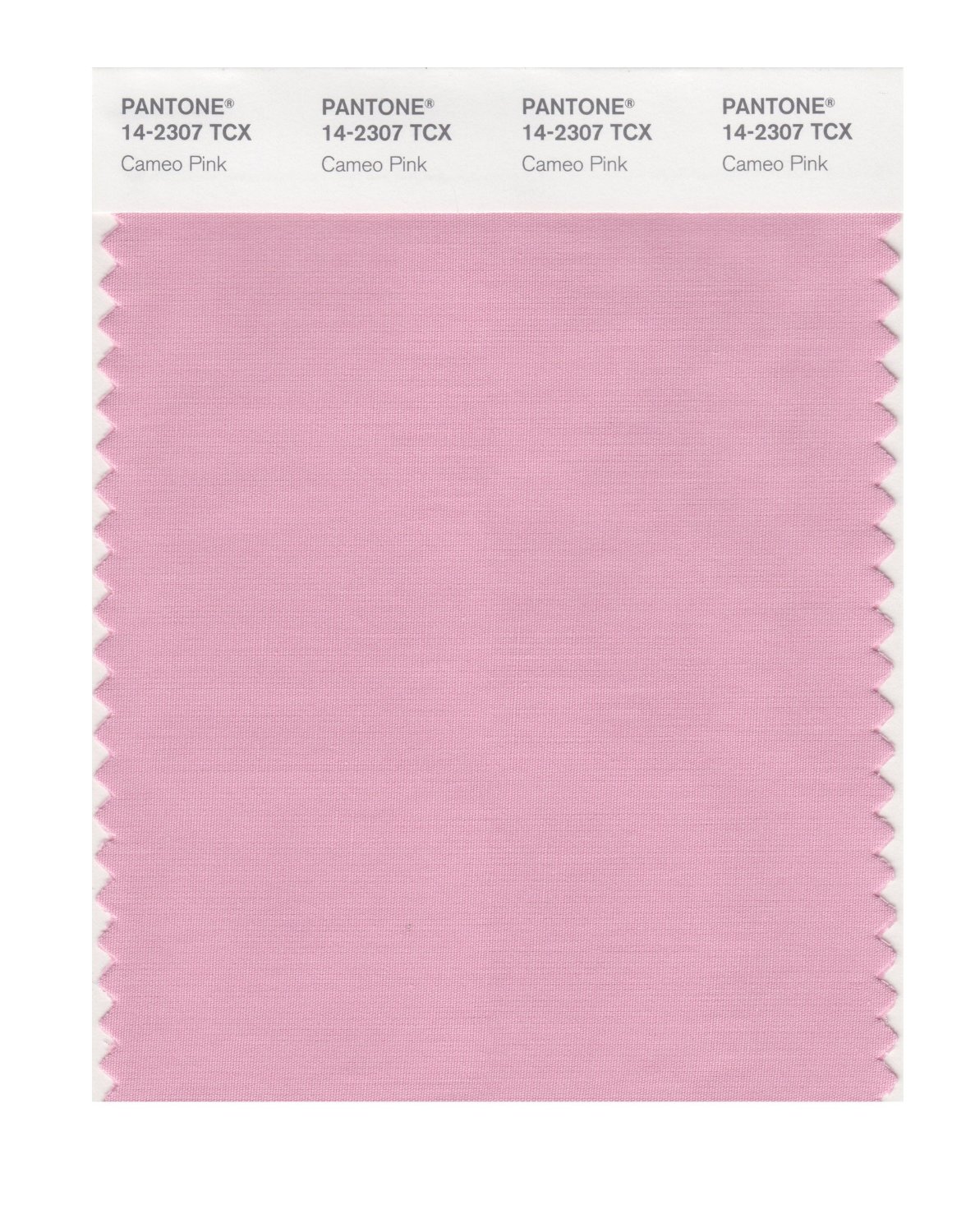 Pantone Cotton Swatch 14-2307 Cameo Pink