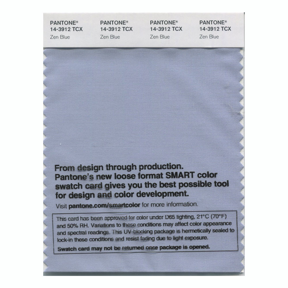 Pantone Cotton Swatch 14-3912 Zen Blue