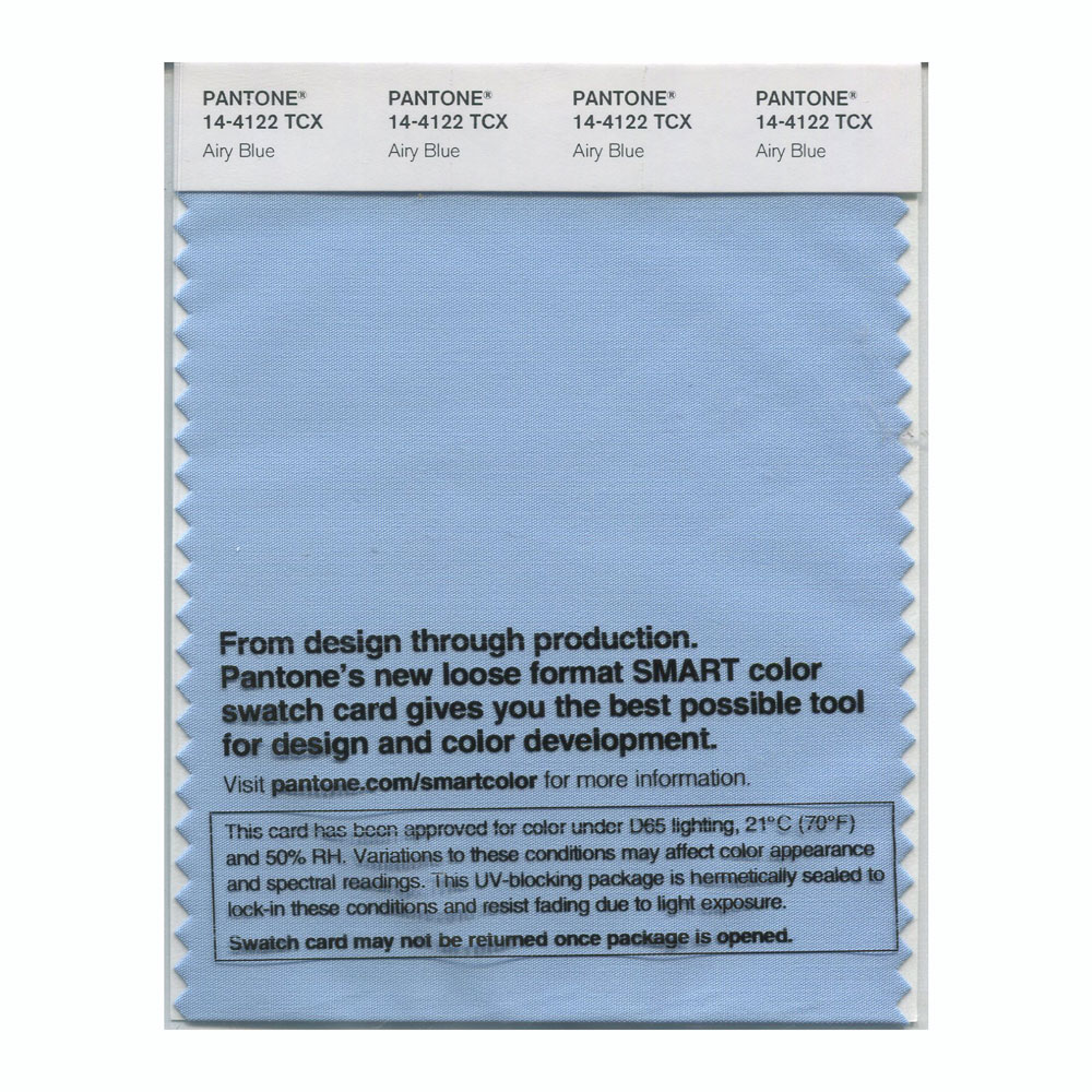 Pantone Cotton Swatch 14-4122 Airy Blue