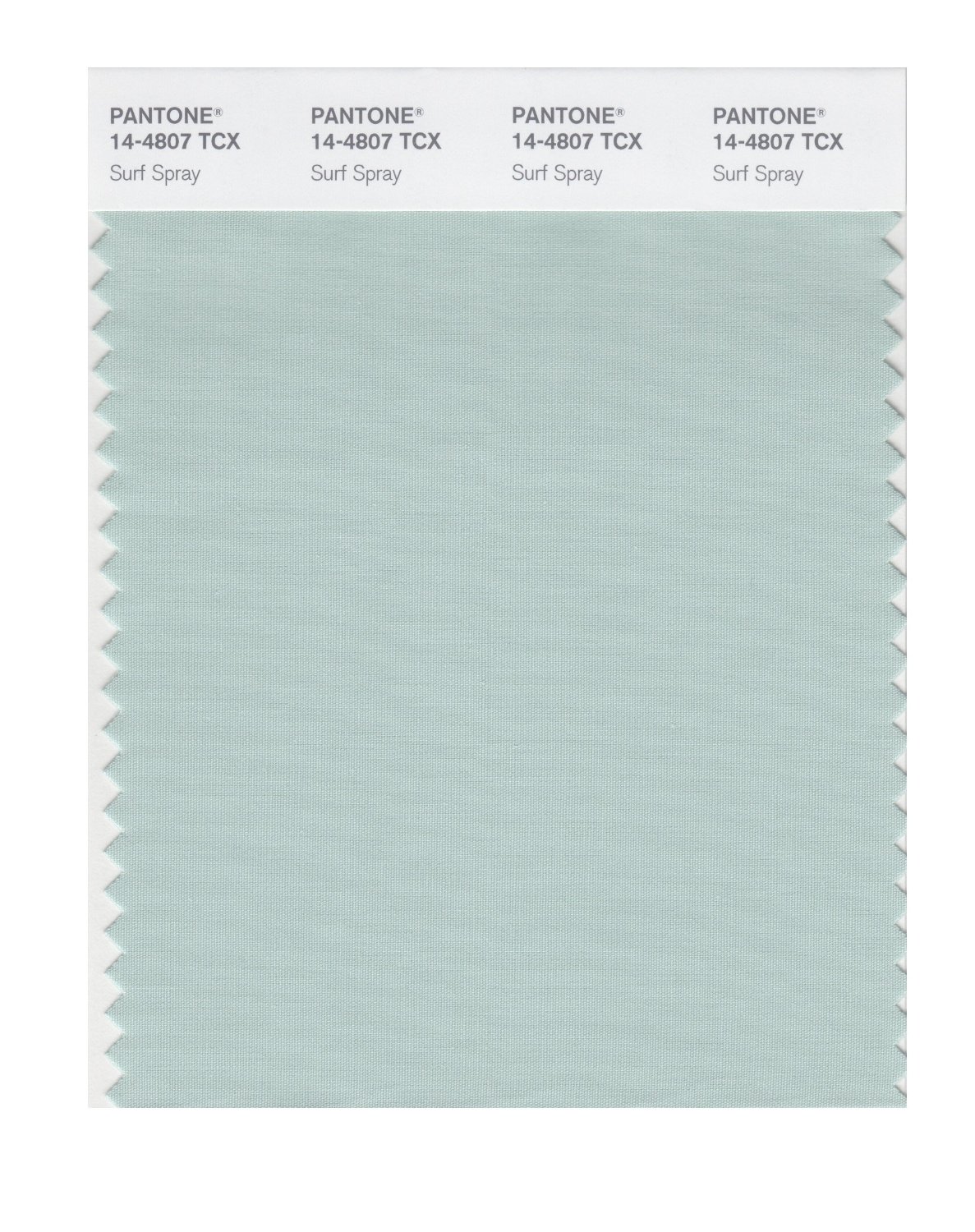 Pantone Cotton Swatch 14-4807 Surf Spray