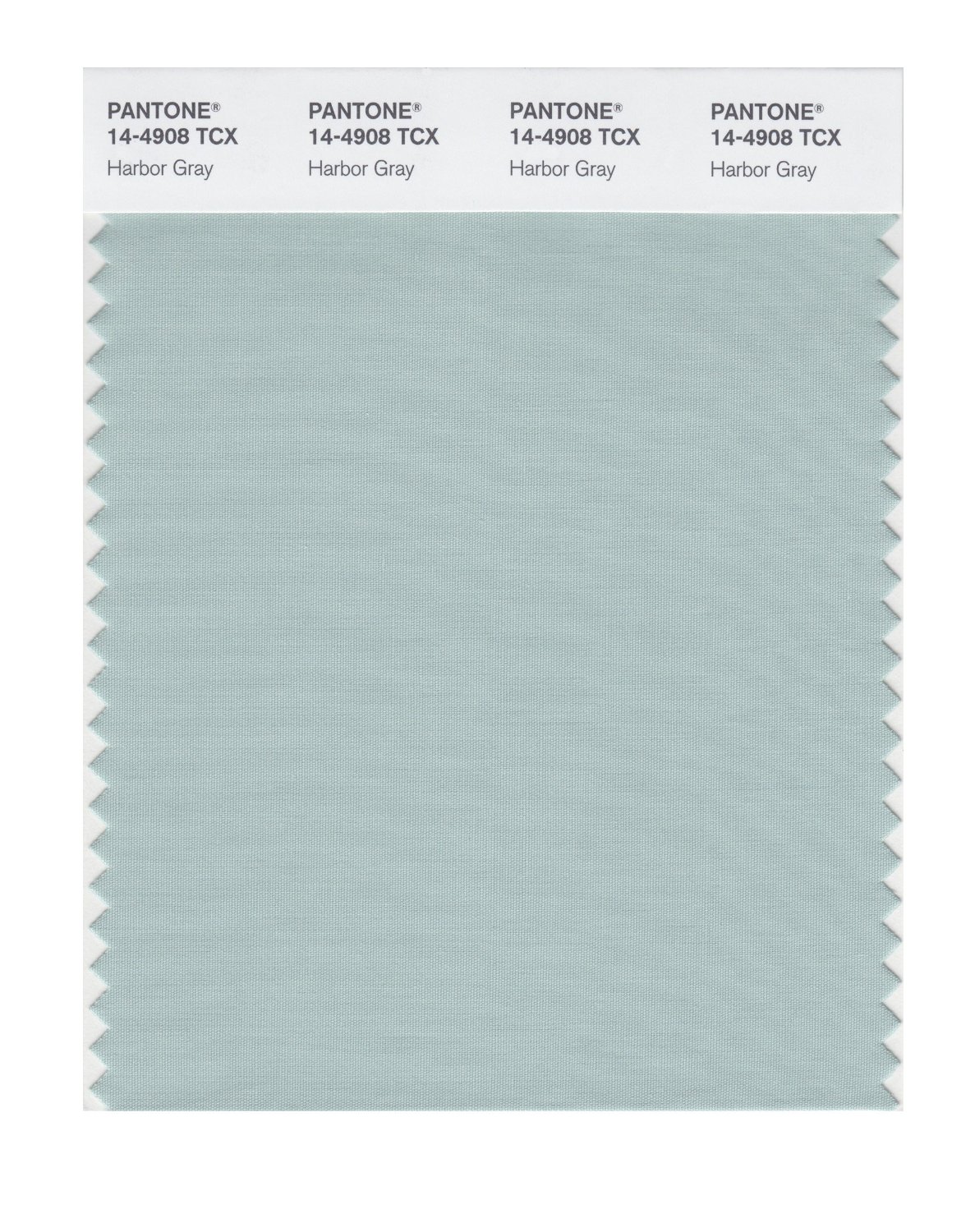 Pantone Cotton Swatch 14-4908 Harbor Gray