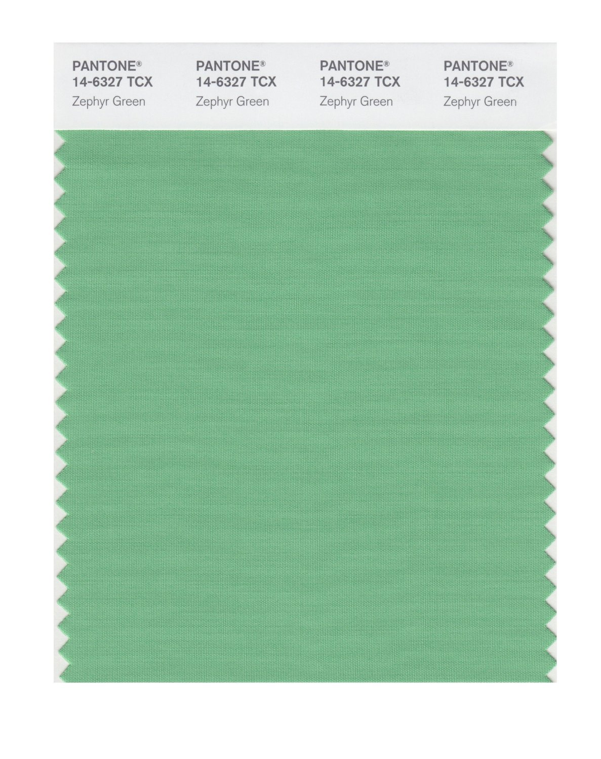 Pantone Cotton Swatch 14-6327 Zephyr Green