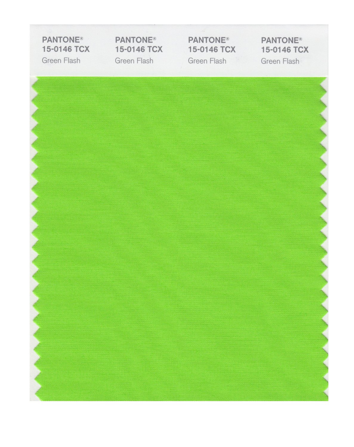 Pantone Cotton Swatch 15-0146 Green Flash