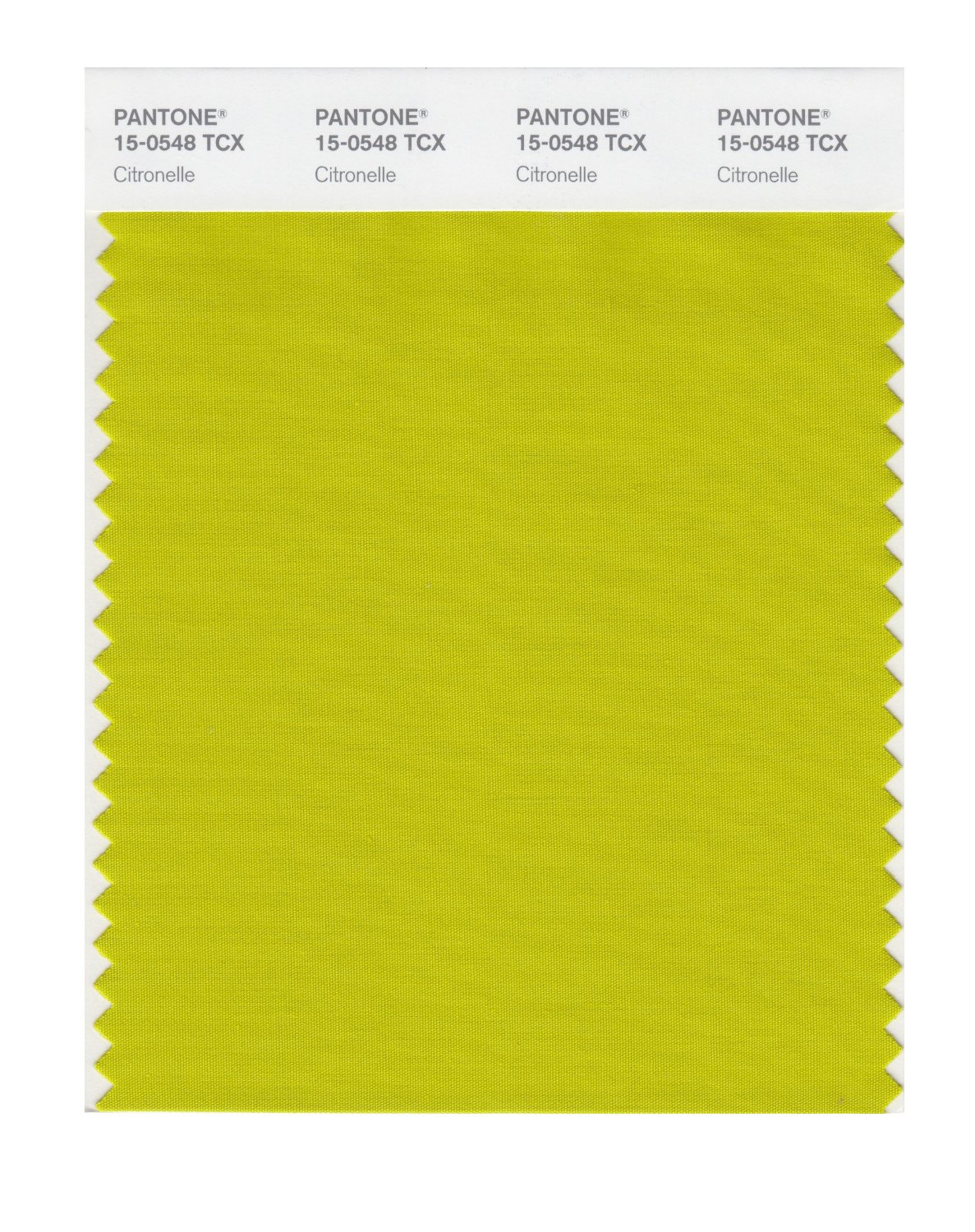 Pantone Cotton Swatch 15-0548 Citronelle