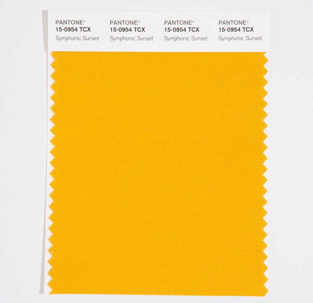 Pantone Cotton Swatch 15-0954 Symphonic Sunse