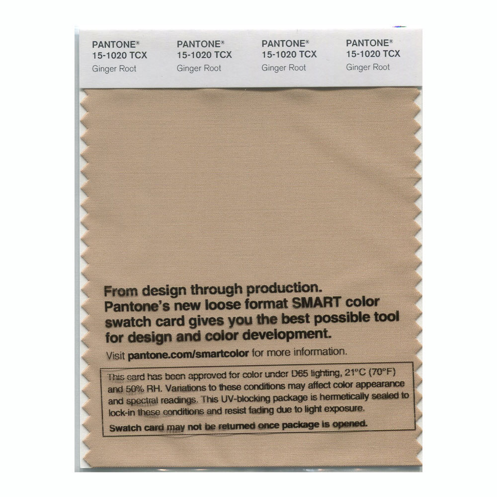 Pantone Cotton Swatch 15-1020 Ginger Root