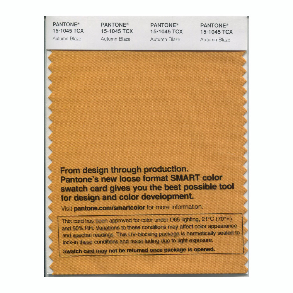 Pantone Cotton Swatch 15-1045 Autumn Blaze