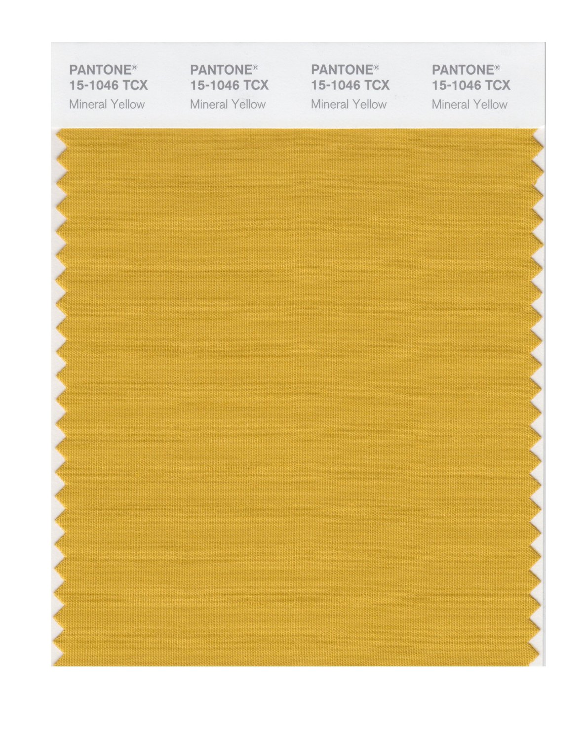 Pantone Cotton Swatch 15-1046 Mineral Yellow