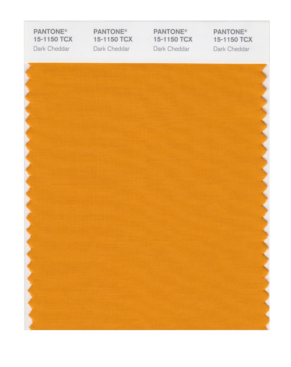 Pantone Cotton Swatch 15-1150 Dark Cheddar