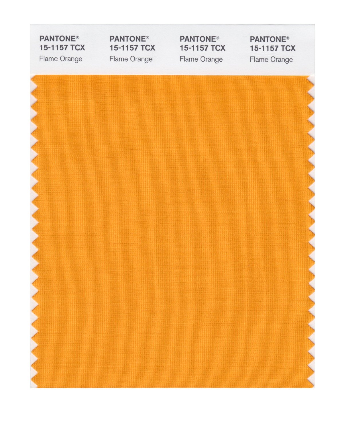 Pantone Cotton Swatch 15-1157 Flame Orange