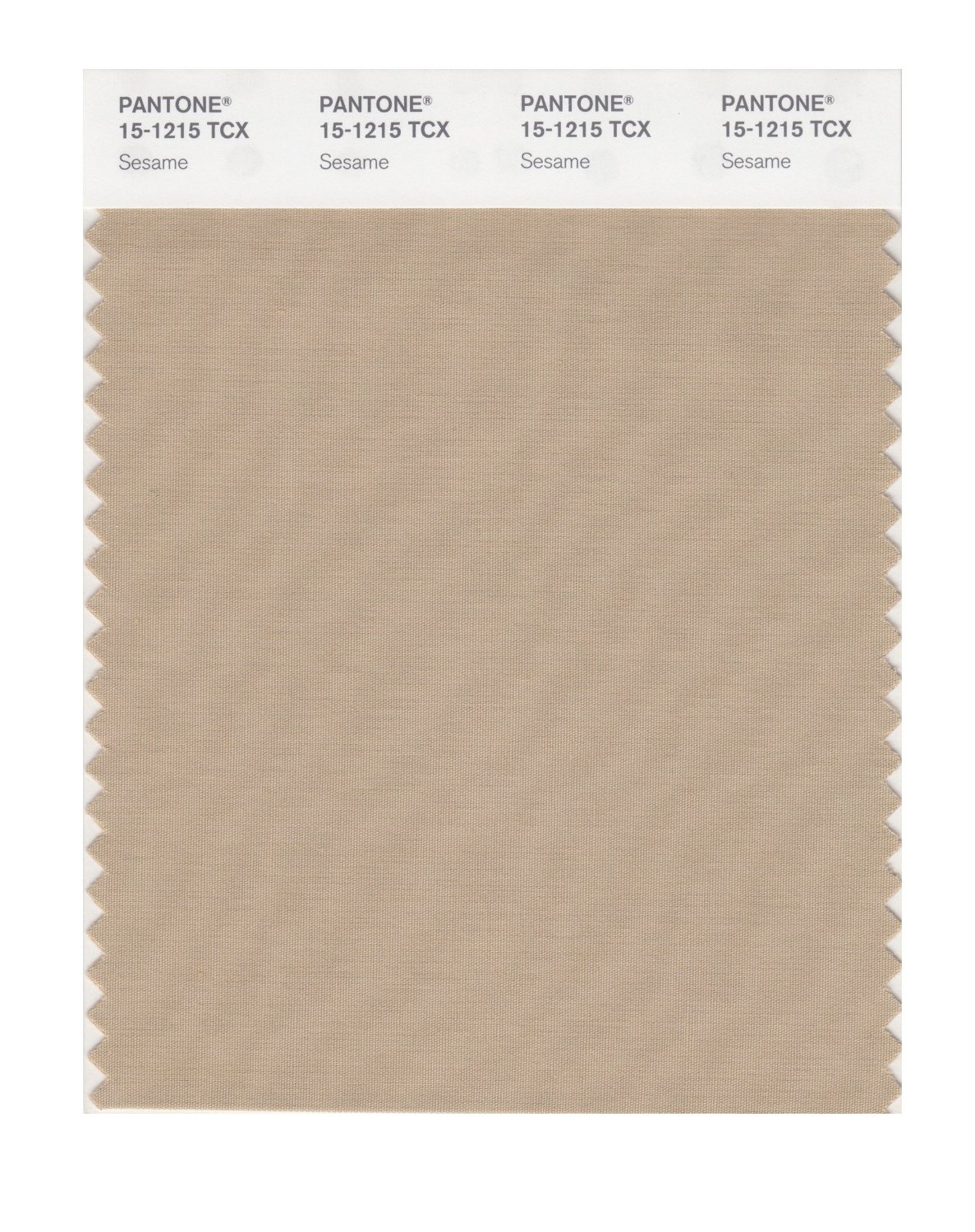 Pantone Cotton Swatch 15-1215 Sesame