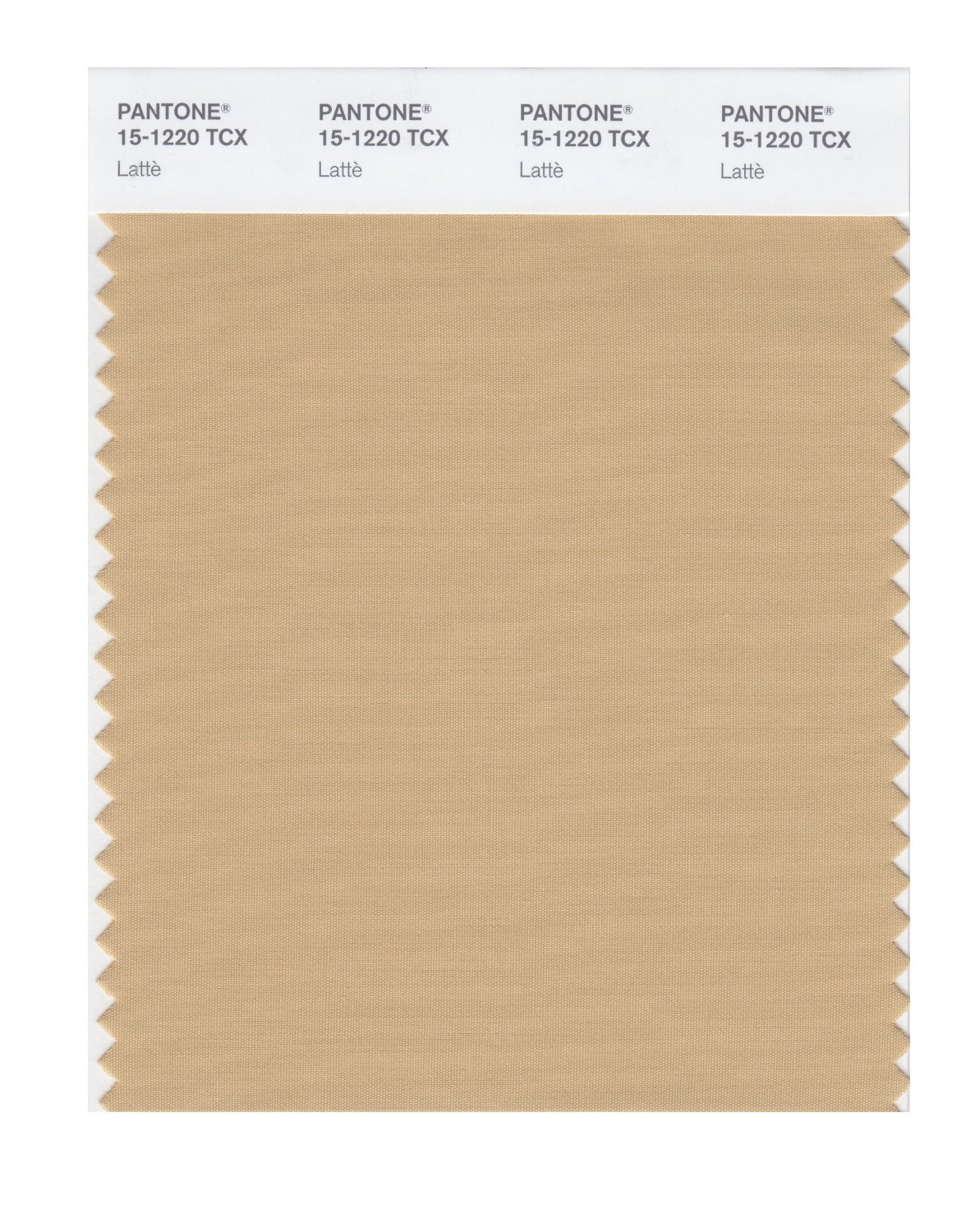 Pantone Cotton Swatch 15-1220 Latte