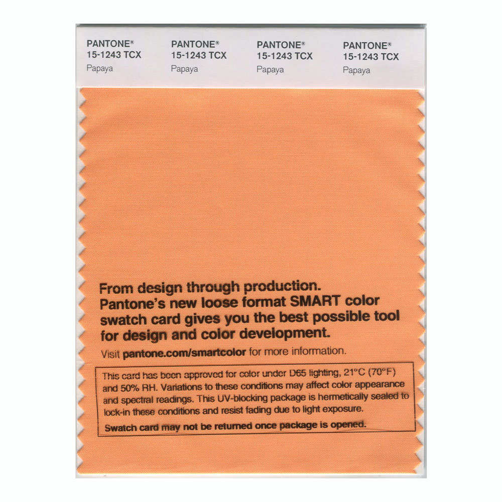 Pantone Cotton Swatch 15-1243 Papaya