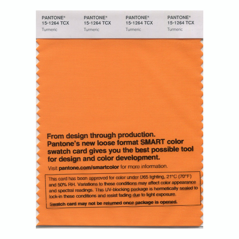 Pantone Cotton Swatch 15-1264 Turmeric