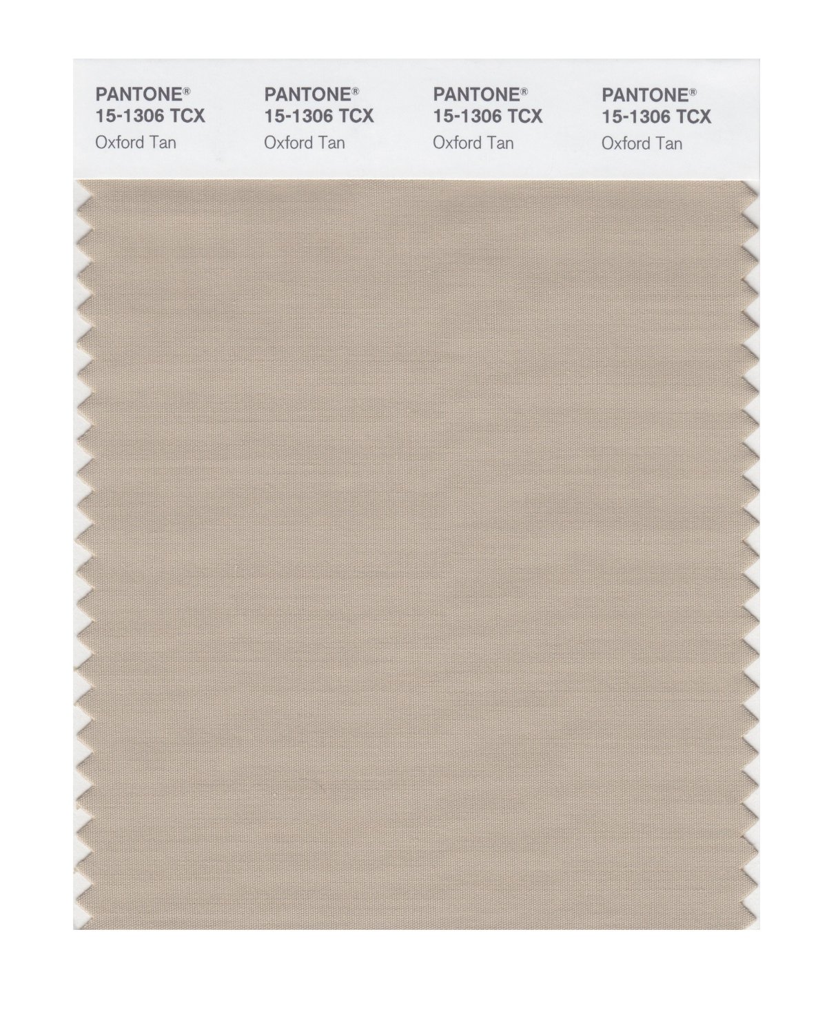 Pantone Cotton Swatch 15-1306 Oxford Tan