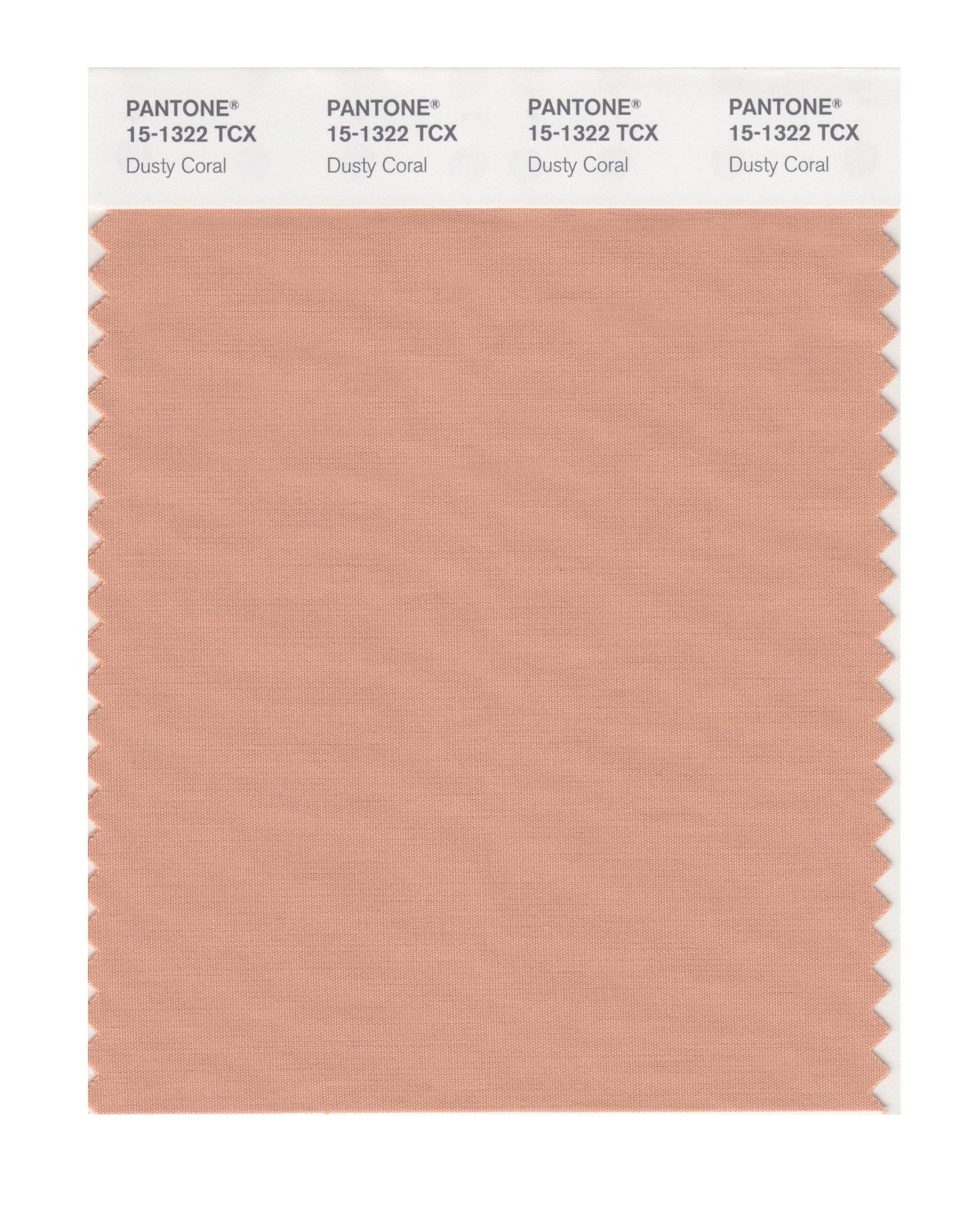 Pantone Cotton Swatch 15-1322 Dusty Coral