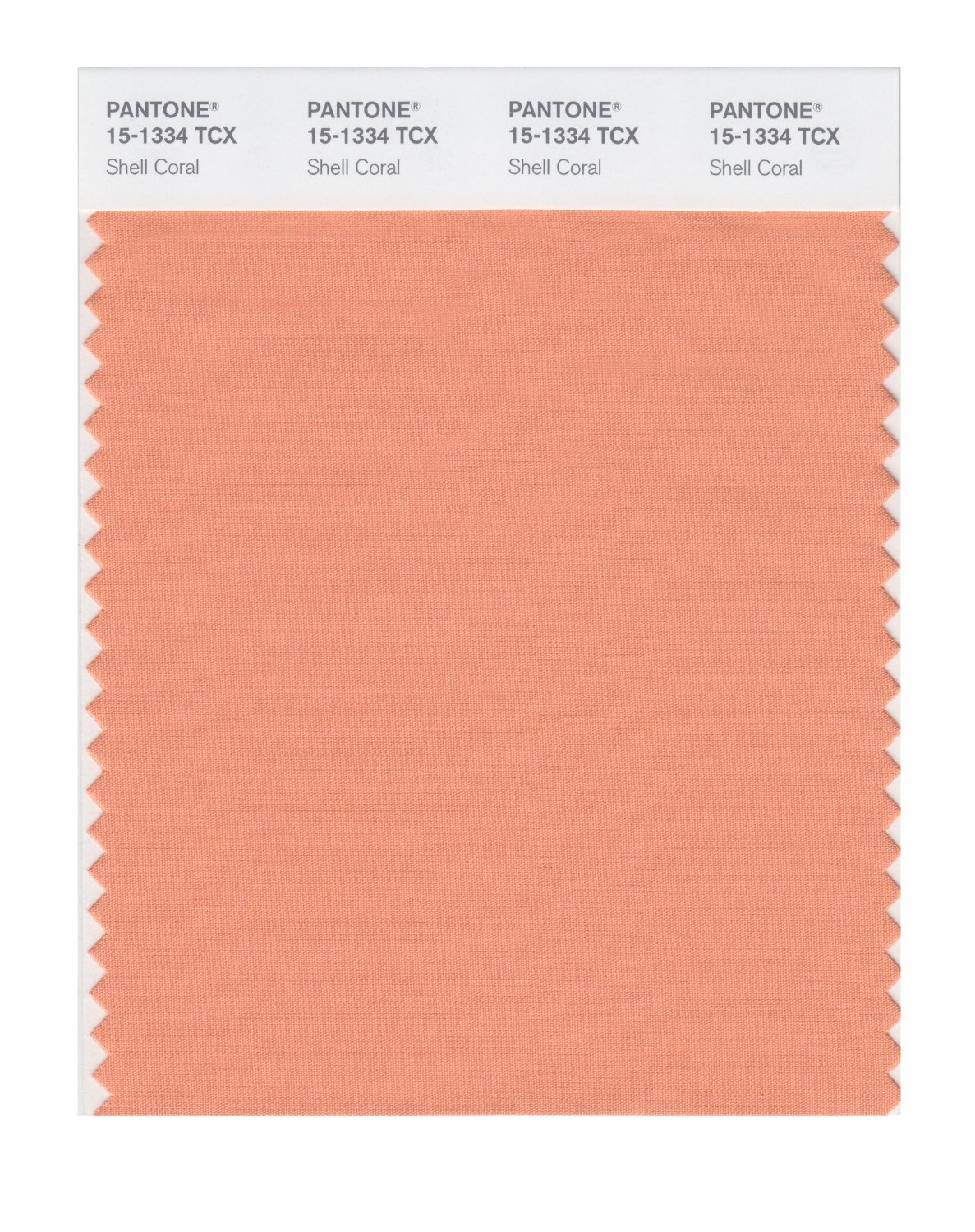 Pantone Cotton Swatch 15-1334 Shell Coral