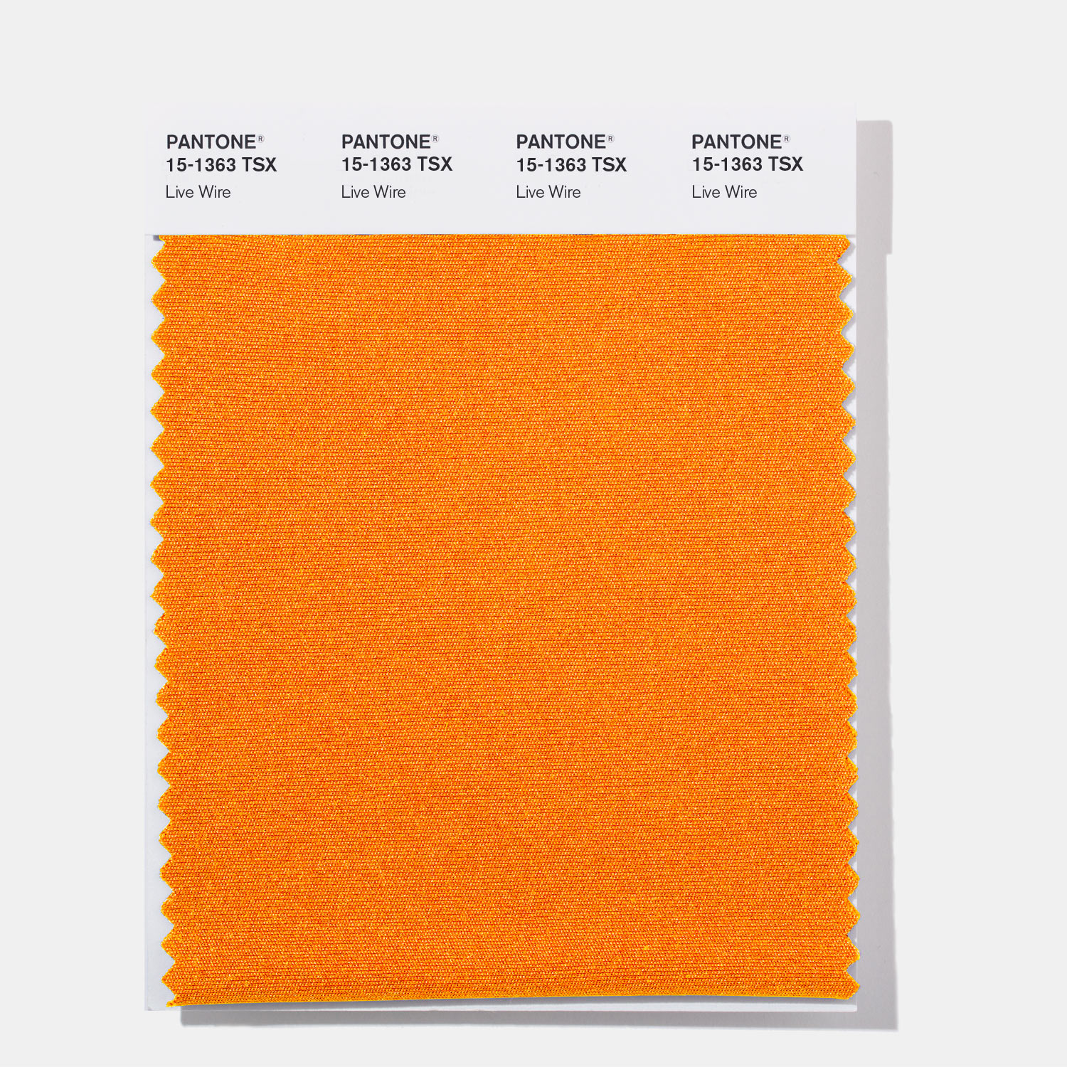 Pantone Polyester Swatch 15-1363 Live Wire