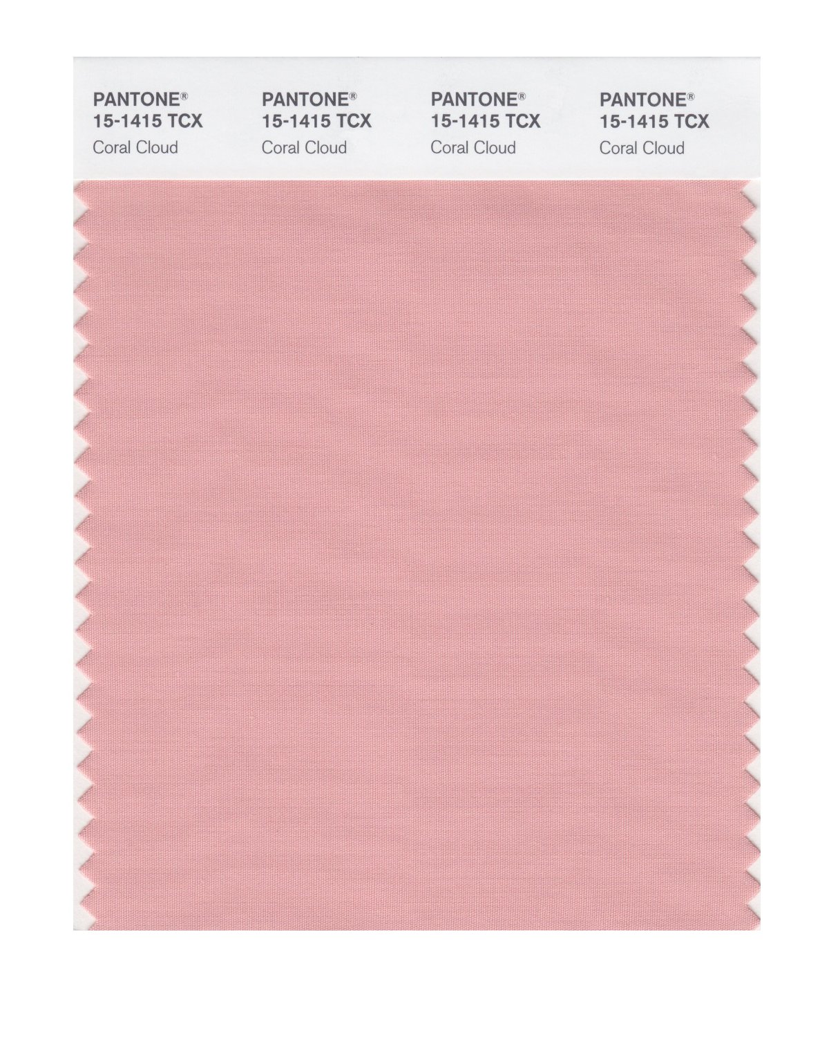 Pantone Cotton Swatch 15-1415 Coral Cloud