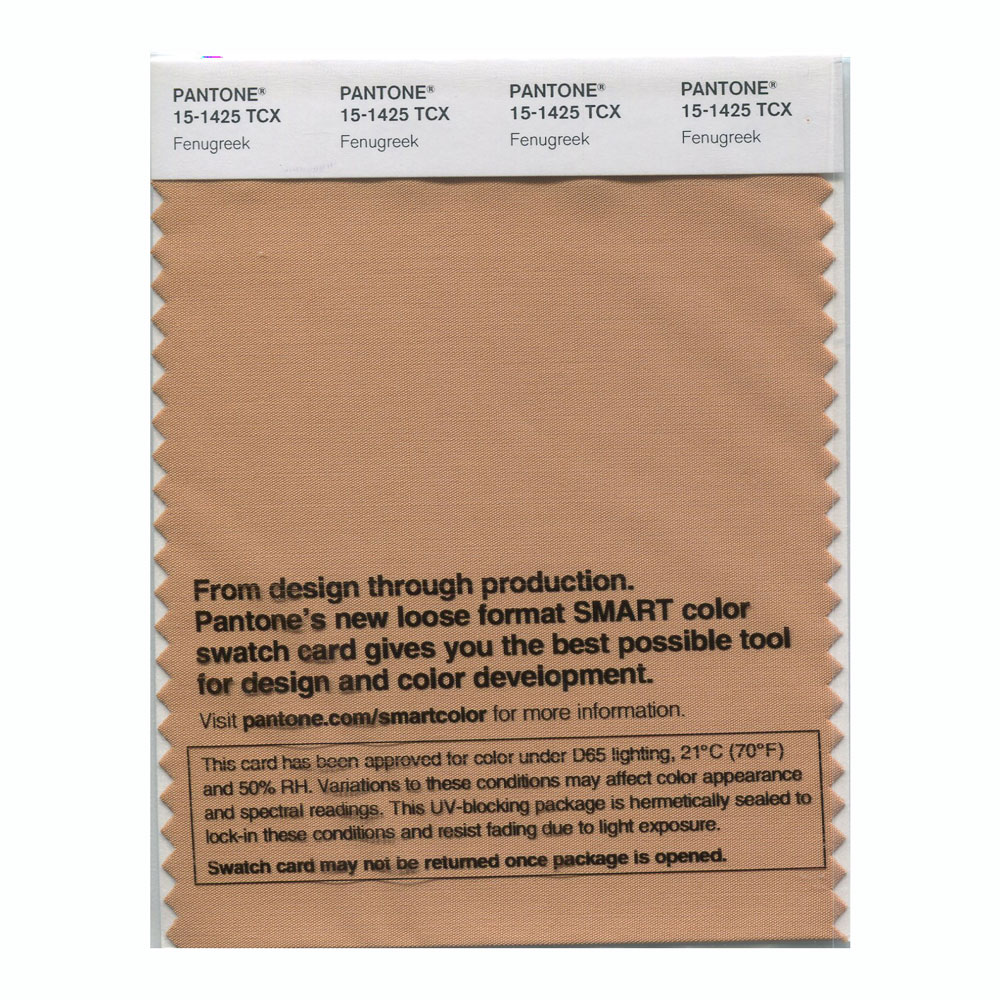 Pantone Cotton Swatch 15-1425 Fenugreek