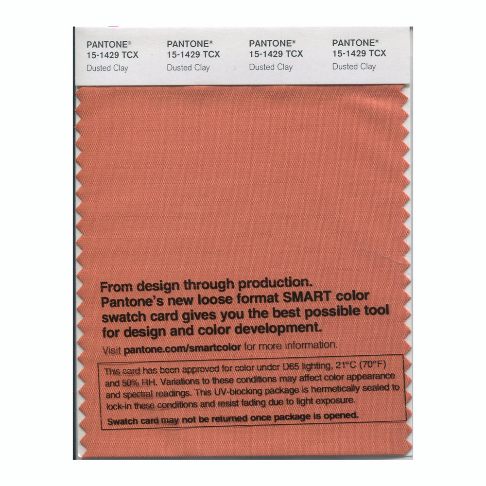Pantone Cotton Swatch 15-1429 Dusted Clay