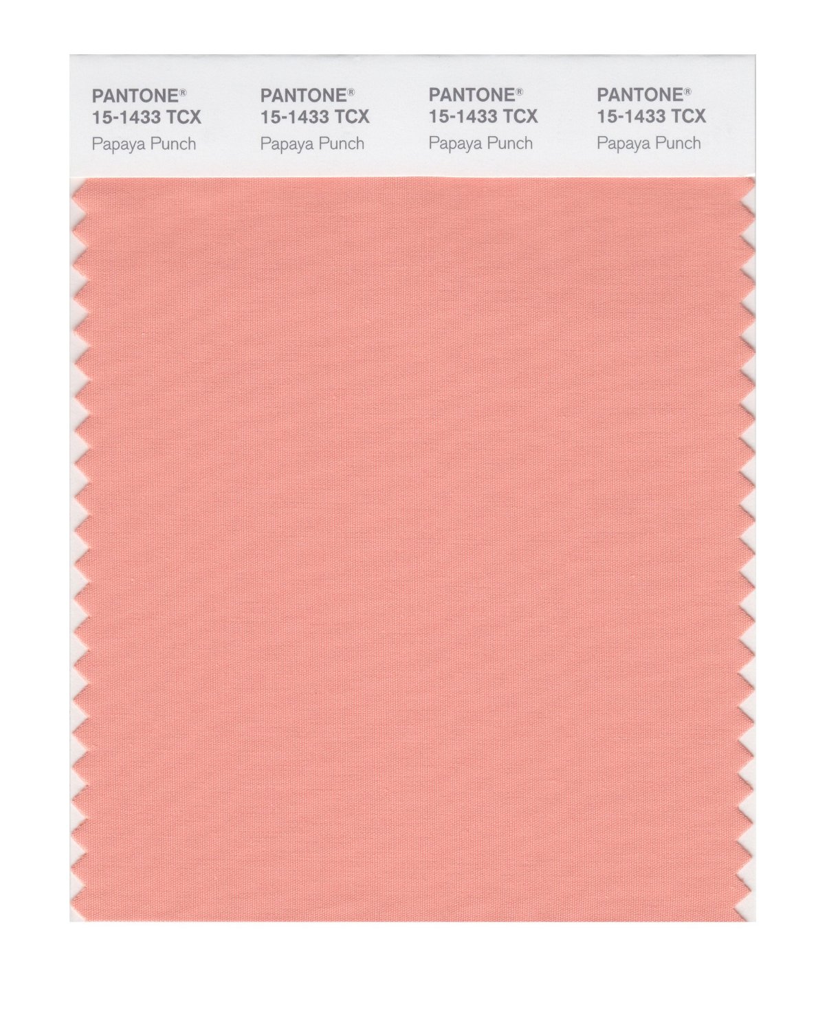 Pantone Cotton Swatch 15-1433 Papaya Punch