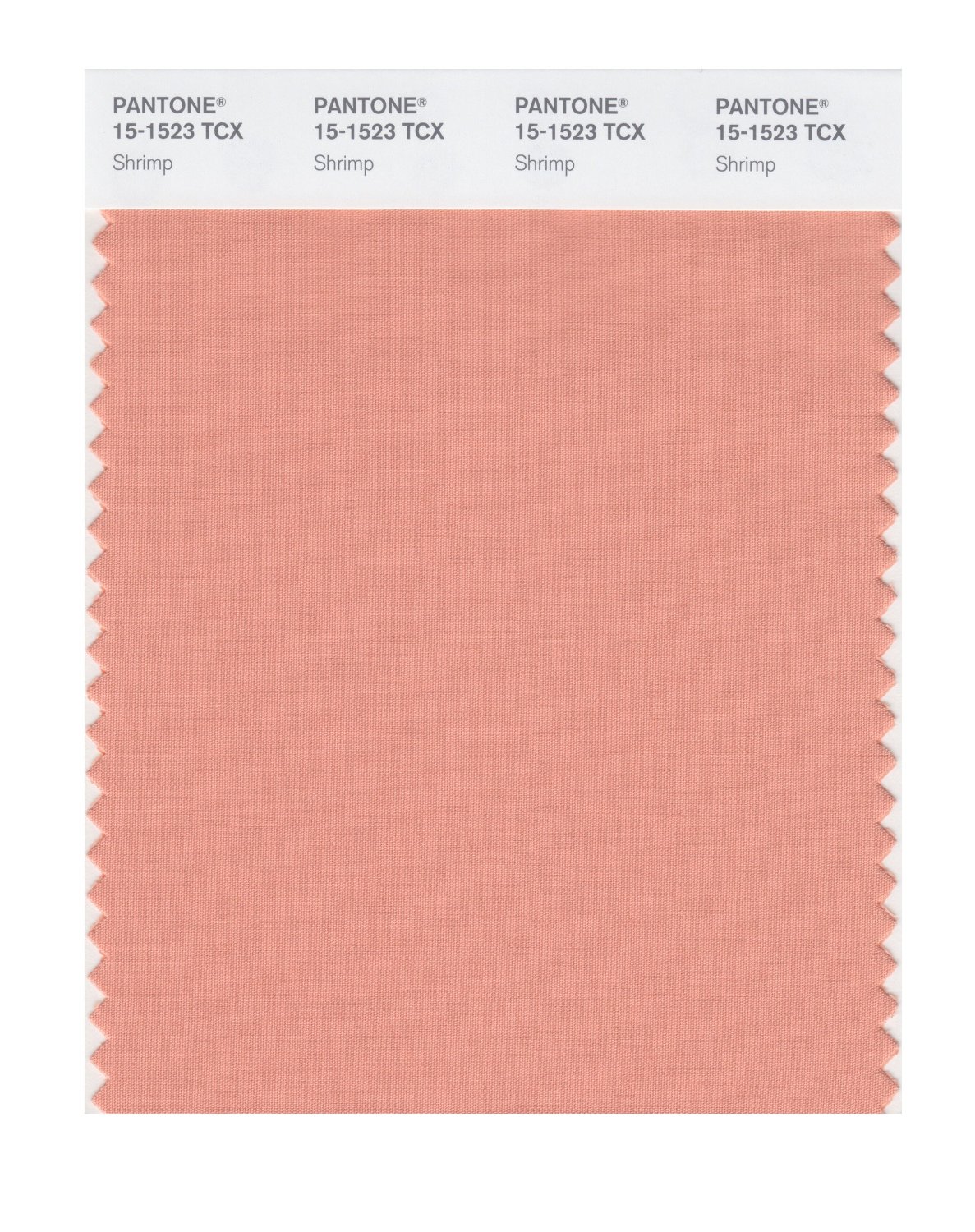 Pantone Cotton Swatch 15-1523 Shrimp