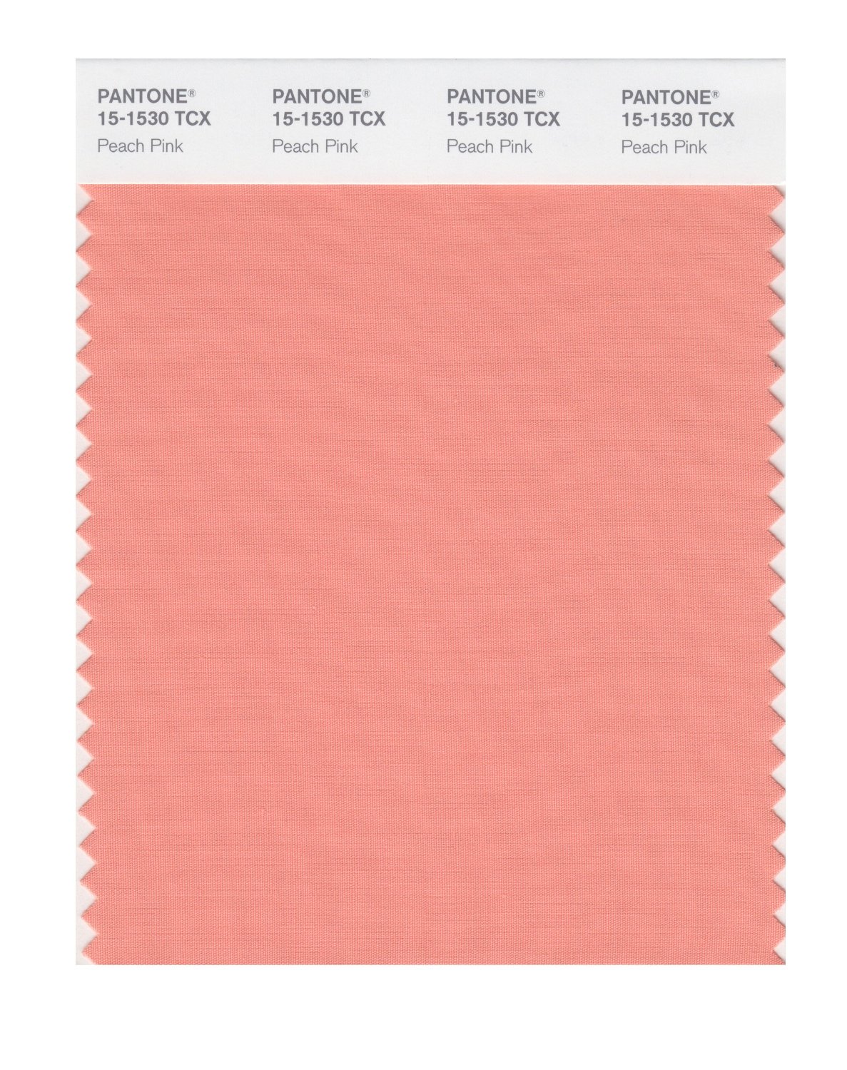 Pantone Cotton Swatch 15-1530 Peach Pink