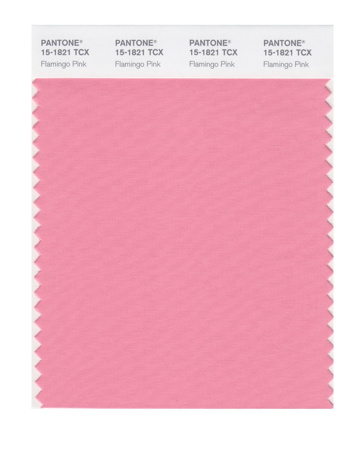 Pantone Cotton Swatch 15-1821 Flamingo Pink