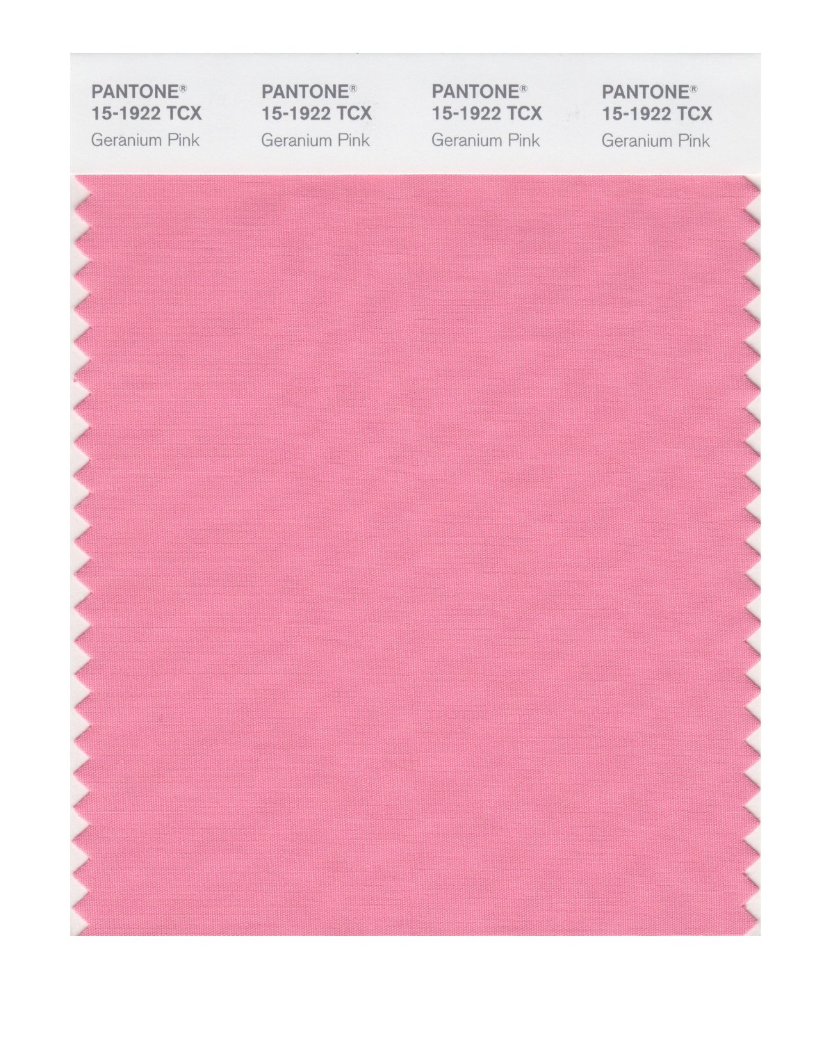 Pantone Cotton Swatch 15-1922 Geranium Pink