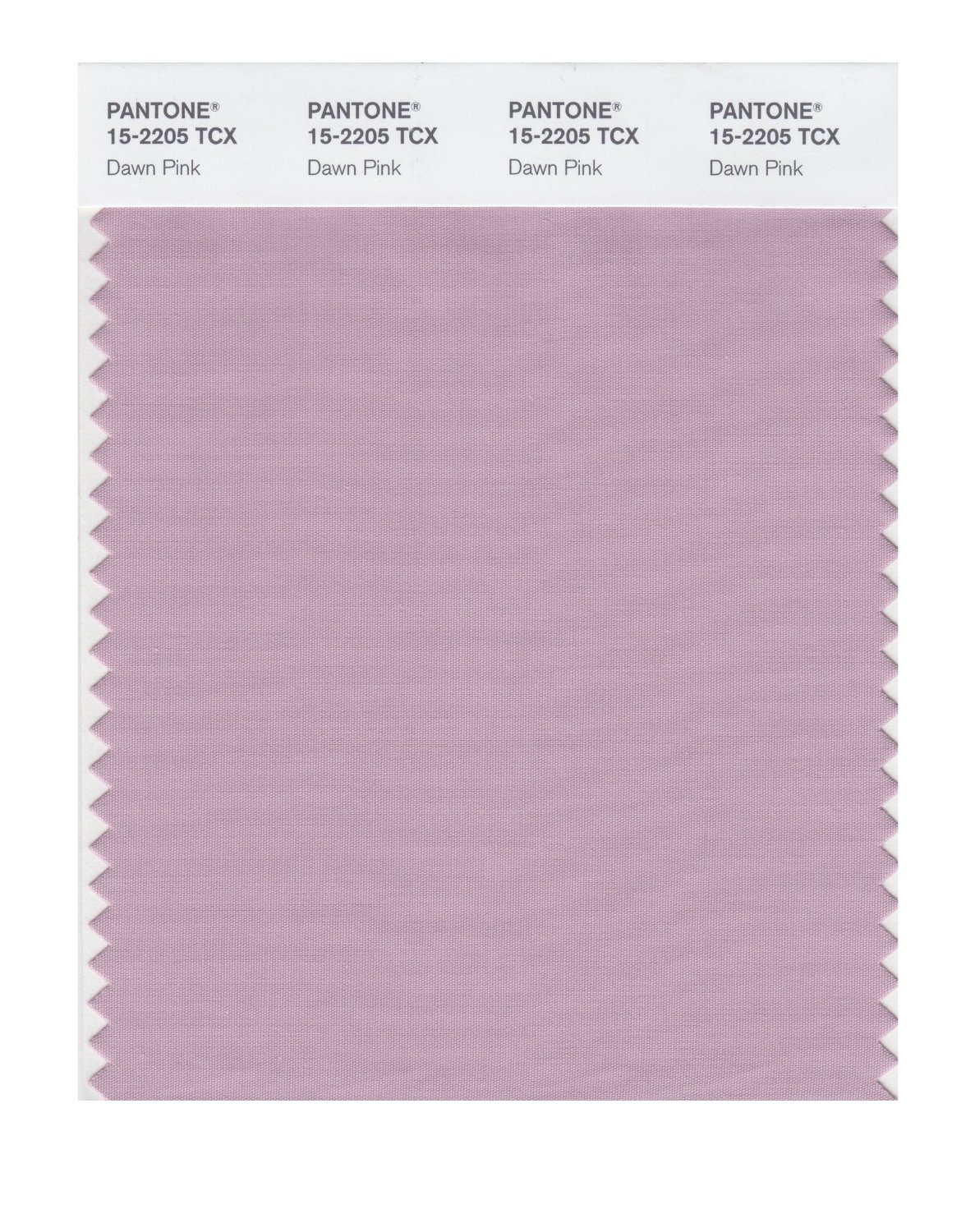 Pantone Cotton Swatch 15-2205 Dawn Pink