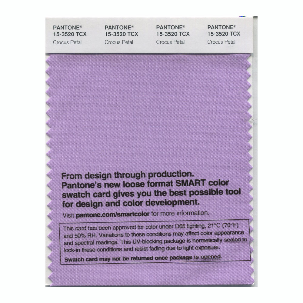Pantone Cotton Swatch 15-3520 Crocus Petal