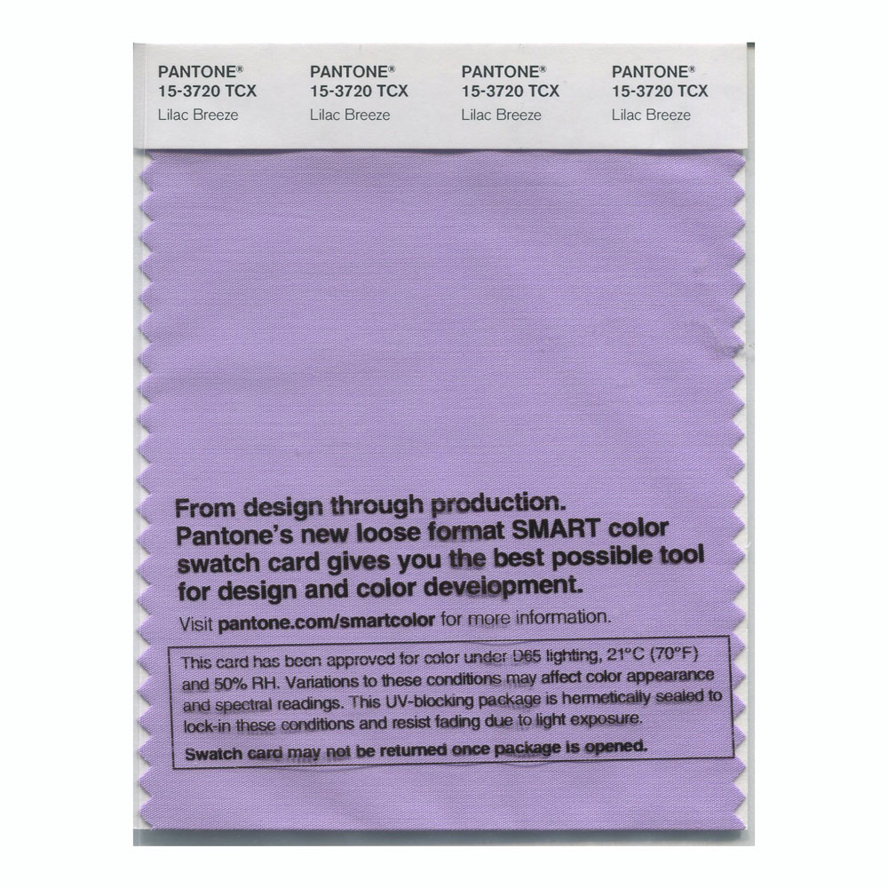 Pantone Cotton Swatch 15-3720 Lilac Breeze