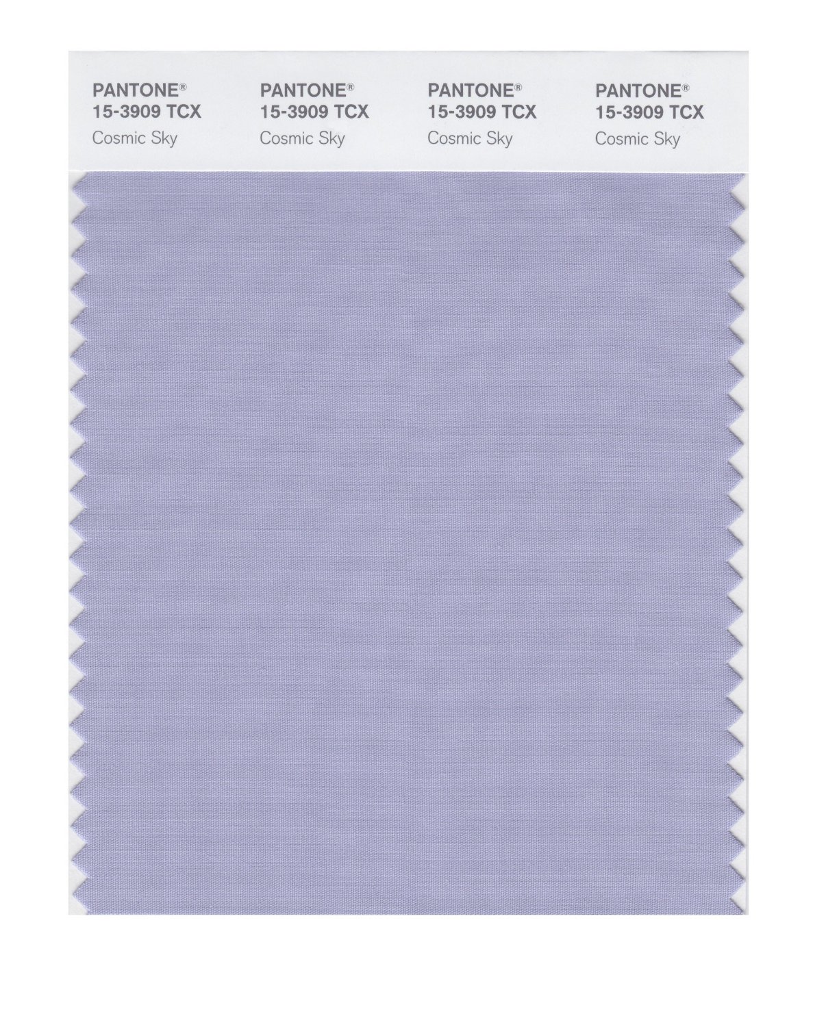 Pantone Cotton Swatch 15-3909 Cosmic Sky