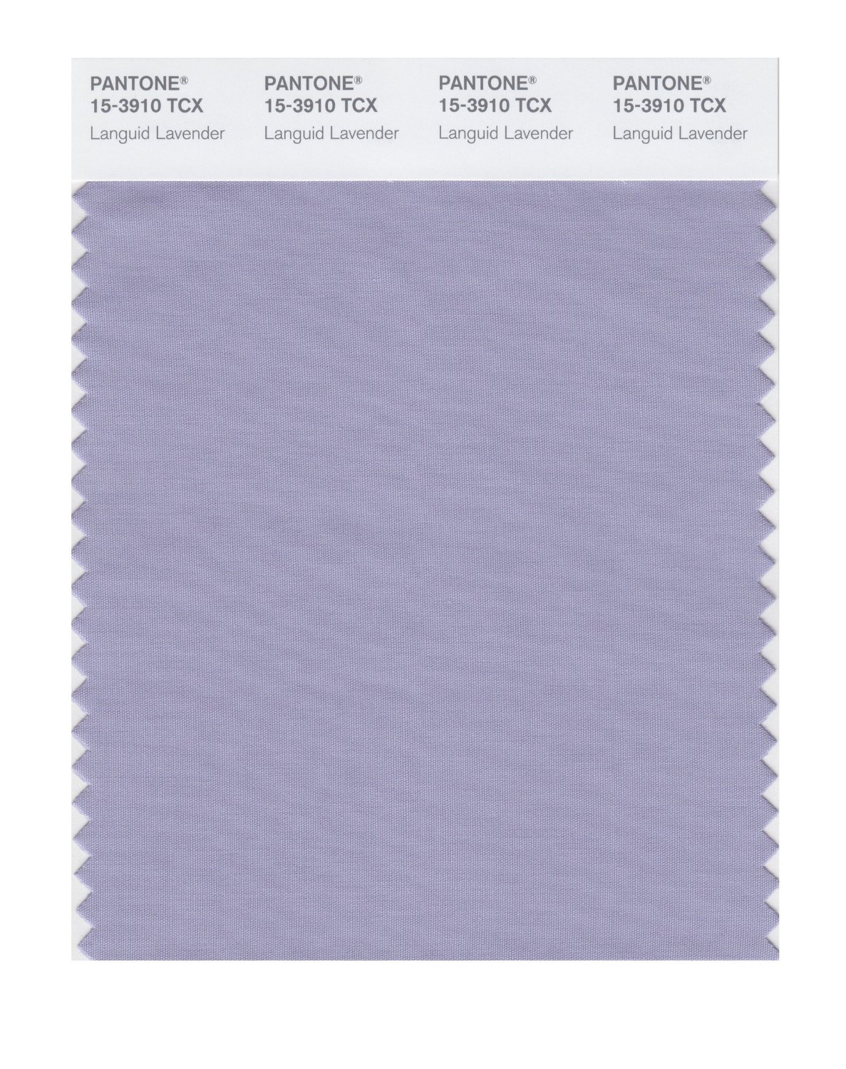 Pantone Cotton Swatch 15-3910 Languid Lavende