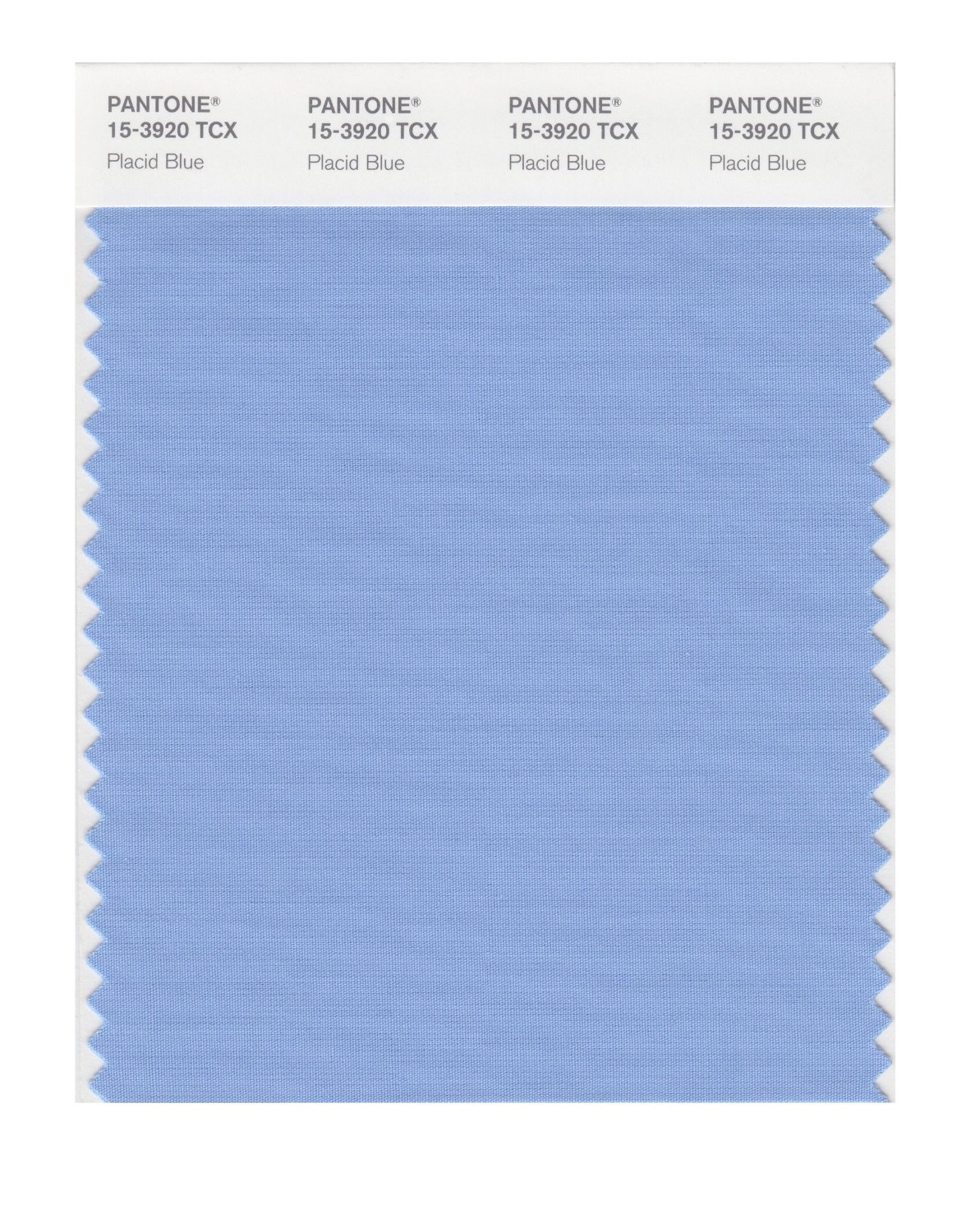 Pantone Cotton Swatch 15-3920 Placid Blue