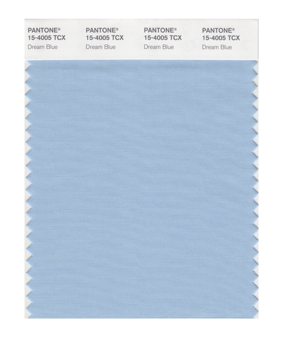 Pantone Cotton Swatch 15-4005 Dream Blue