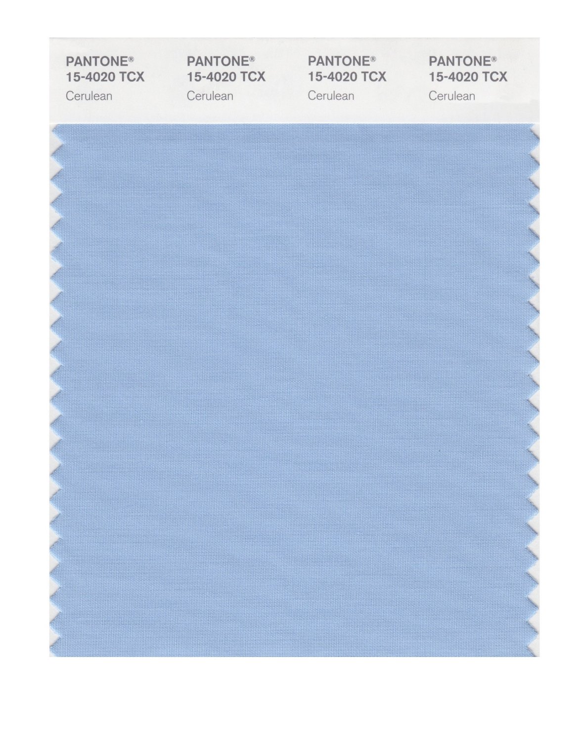 Pantone Cotton Swatch 15-4020 Cerulean